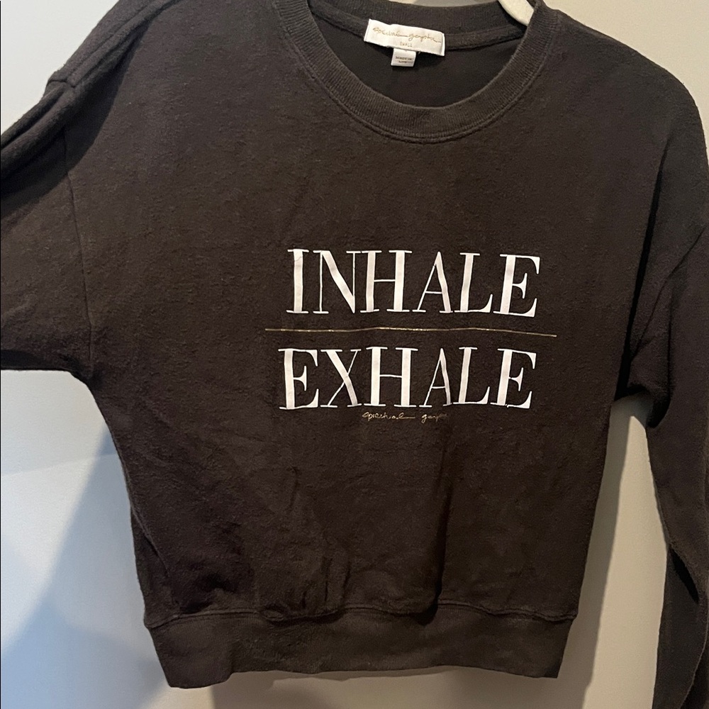 Spiritual Gangster Black 'Inhale Exhale' Sweatshirt